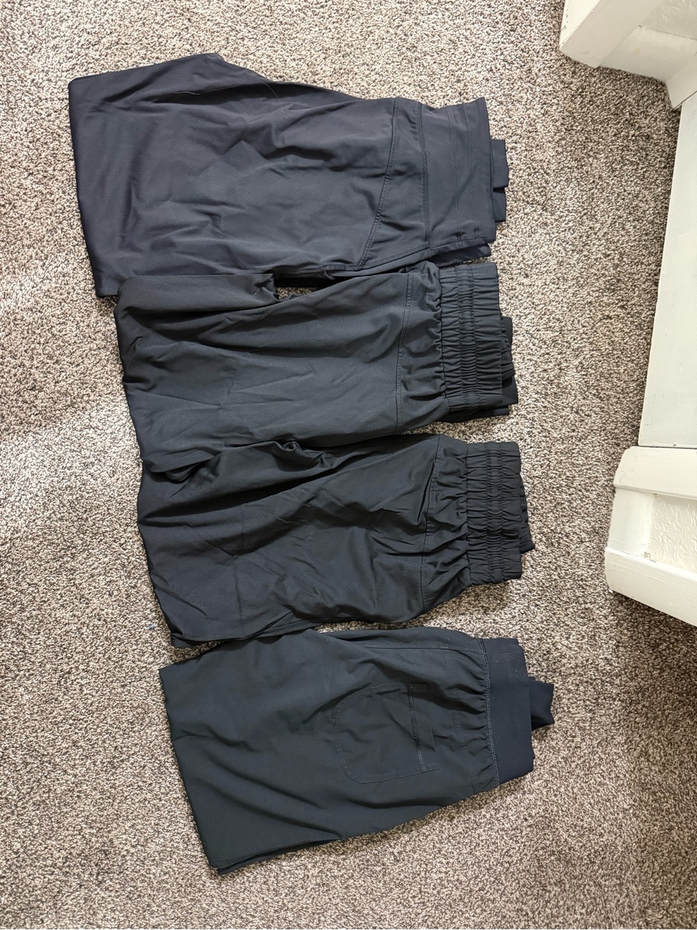 Black Elastic Waist Joggers - Lot of 4
